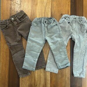 Toddler Boys Pants Bundle 3 Pair Size 2T Volcom Kanz Brown Gray